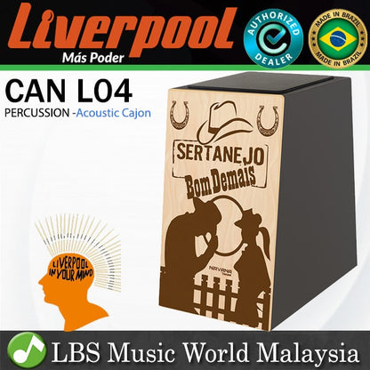 Liverpool Drumstick CAN L04 Nirvana Series Sertanejo Bom Demais Acoustic Percussion Cajon
