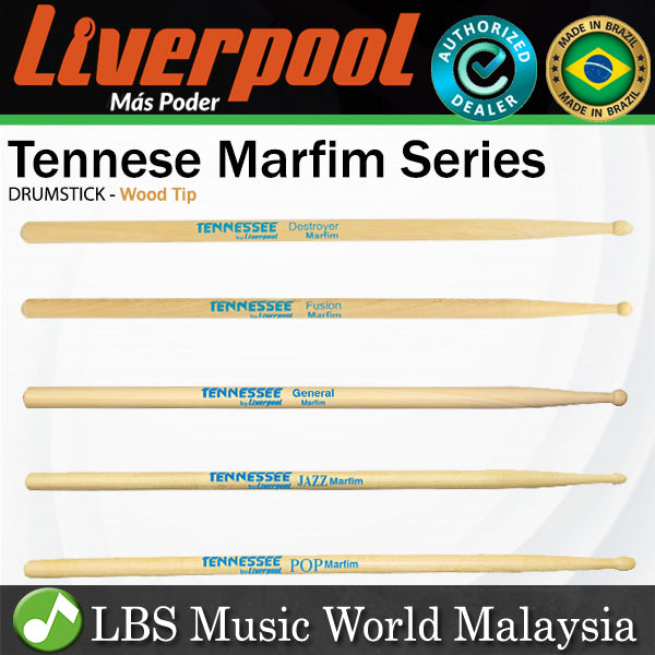 Liverpool Drumstick Tennesse Marfim Wood Tip Drum Stick - TN DES FUS GEN JAZ POP