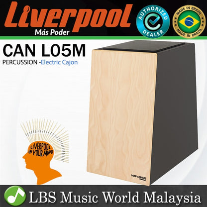 Liverpool Drumstick CAN L05M Nirvana Series Liso Electric Percussion Cajon Natural Finish
