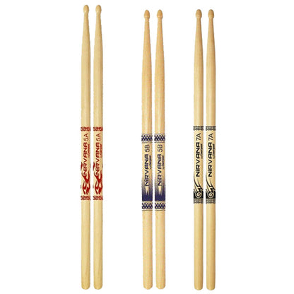 Liverpool Drumstick Linha Nirvana Eco Bio Wood Tip Drum Stick - NI 5AM 5BM 7AM