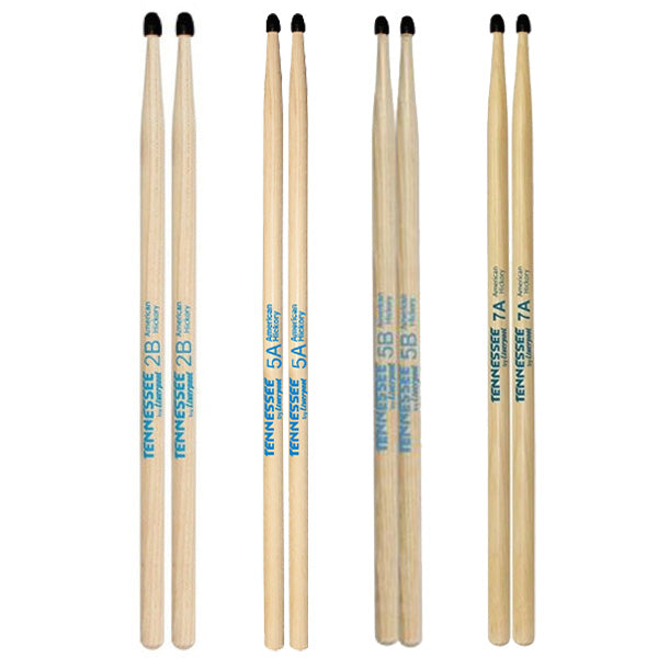Liverpool Drumstick Tennnese American Hickory Nylon Tip Drum Stick - TNHY 2BN 5AN 5BN 7AN