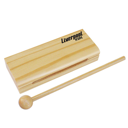 Liverpool Drumstick PI TIJ Brick Sound Block Pinus Wood with Mallet Kids Percussion (PITIJ)