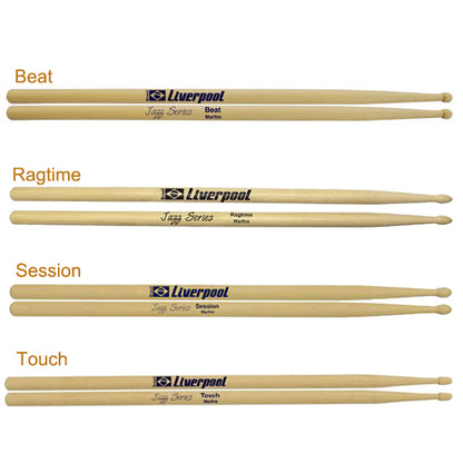 Liverpool Drumstick Jazz Series Marfim Wood Tip Drum Stick - JZ BEA RAG SES TOU