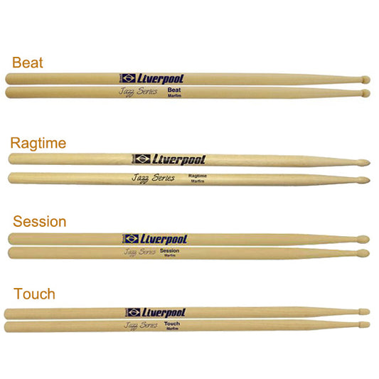 Liverpool Drumstick Jazz Series Marfim Wood Tip Drum Stick - JZ BEA RAG SES TOU