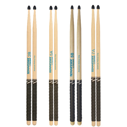 Liverpool Drumstick Tennesse Line American Hickory with Grip Nylon Tip Drum Stick - TNHY Line 2BNG 5ANG 5BNG 7ANG