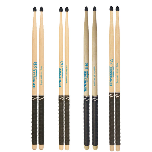 Liverpool Drumstick Tennesse Line American Hickory with Grip Nylon Tip Drum Stick - TNHY Line 2BNG 5ANG 5BNG 7ANG