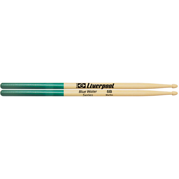 Liverpool Drumstick Blue Water Series Marfim Wood Tip Drum Stick - NAU 5AM 5BM 7AM
