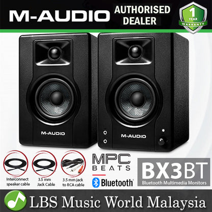 M-Audio BX4 BT 4.5 Inch 120 Watt Bluetooth Multimedia Monitors Speaker - Pair (M Audio BX4BT)