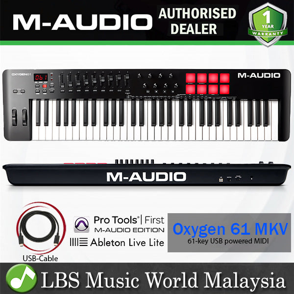 M-Audio Oxygen 61 MKV USB MIDI Keyboard Controller With Pad, Knob and Fader (M Audio)
