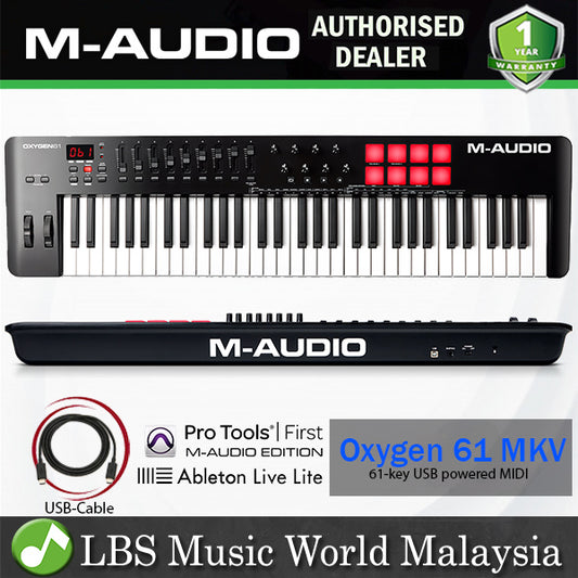 M-Audio Oxygen 61 MKV USB MIDI Keyboard Controller With Pad, Knob and Fader (M Audio)