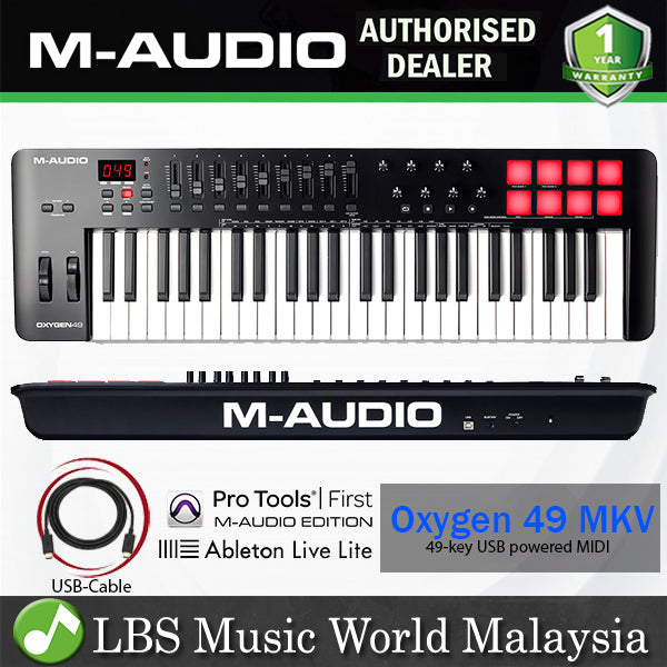 M-Audio Oxygen 49 MKV USB MIDI Keyboard Controller With Pad, Knob and Faders (M Audio)