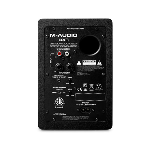 M-Audio BX3 BT 3.5” 120 Watt Multimedia Reference Monitors Speaker For Music Production - Pair (M Audio BX3BT)