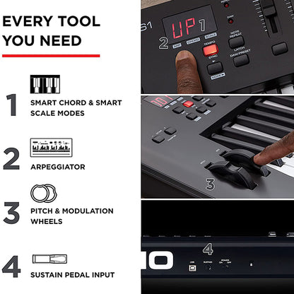 M-Audio Oxygen 61 MKV USB MIDI Keyboard Controller With Pad, Knob and Fader (M Audio)