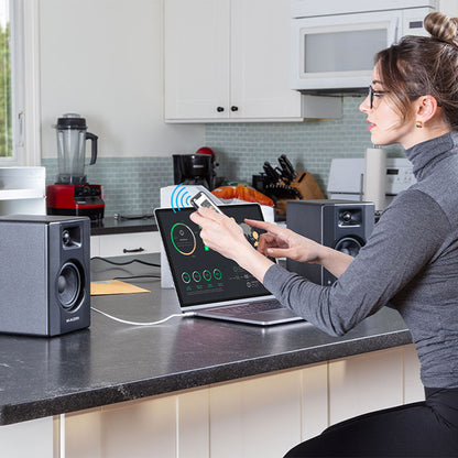 M-Audio BX4 BT 4.5 Inch 120 Watt Bluetooth Multimedia Monitors Speaker - Pair (M Audio BX4BT)