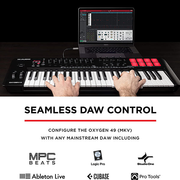 M-Audio Oxygen 49 MKV USB MIDI Keyboard Controller With Pad, Knob and Faders (M Audio)