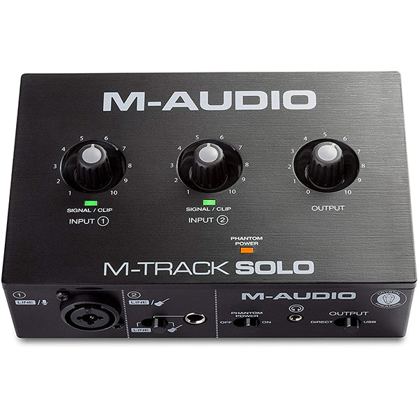 M-Audio M-Track Solo 2 Channel USB Audio Interface with Software (M Audio M Track)