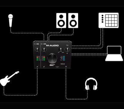 M-Audio AIR 192|6 2-in 2-out USB Audio Interface With Phantom Power and Software (M Audio AIR1926 Air 192 6)