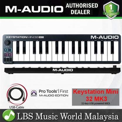 M-Audio Keystation Mini 32 MK3 32 Key USB Keyboard Midi Controller (M Audio)
