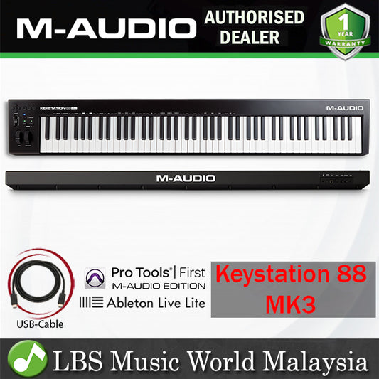 M-Audio Keystation 88 MK3 88 Key Keyboard Controller with Velocity Sensitive and Semi Weighted (Key Station)
