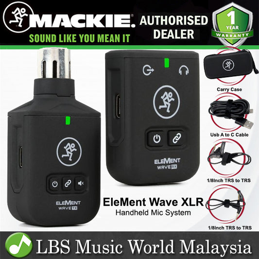 Mackie EleMent Wave XLR Wireless Handheld Microphone System with Case and Accesories