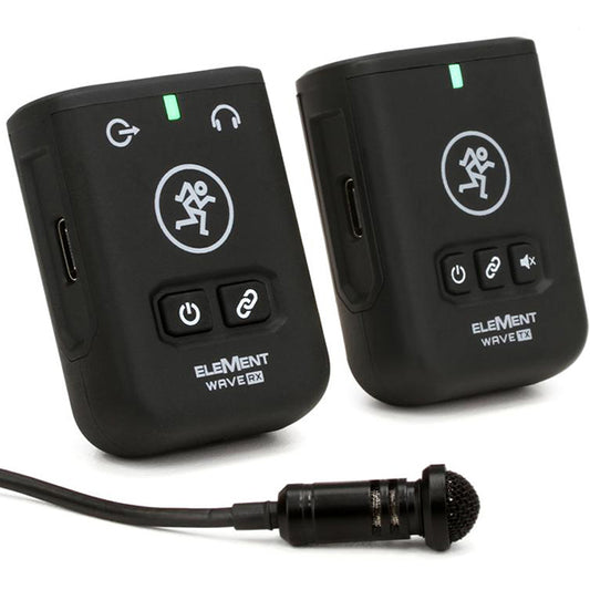 Mackie EM Wave LAV Compact Digital Wireless Lavalier Mic Clip-On Microphone System for Cameras and Smartphones with Case