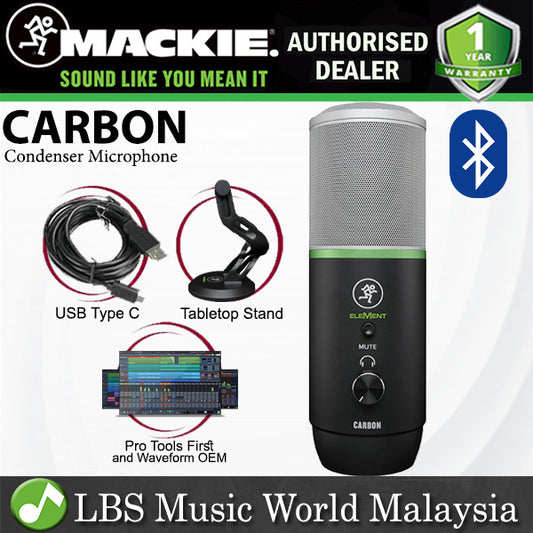 Mackie CARBON Element Series Carbon Premium USB Condenser Podcast Mic Microphone