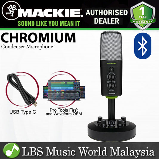 Mackie CHROMIUM Premium USB Condenser Mic Microphone with Built In 2 Channel Mixer
