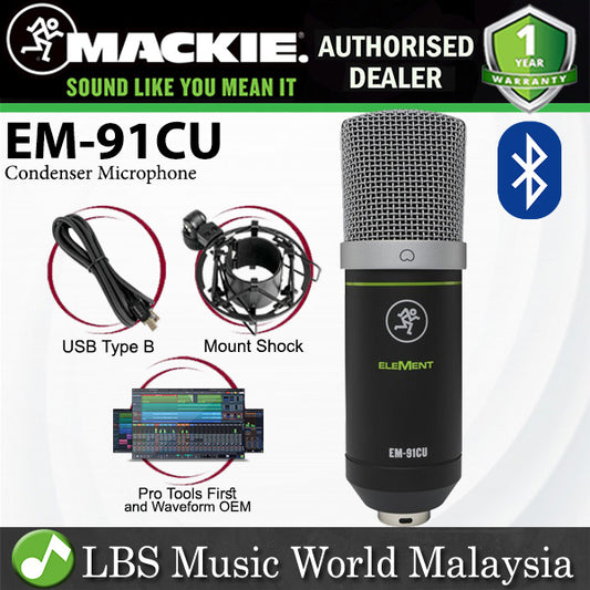 Mackie EM-91CU Large Diaphragm USB Condenser Podcast Vlogs Mic Microphone (EM91CU EM 91CU)