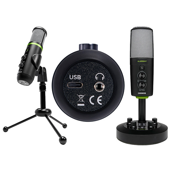 Mackie CHROMIUM Premium USB Condenser Mic Microphone with Built In 2 Channel Mixer
