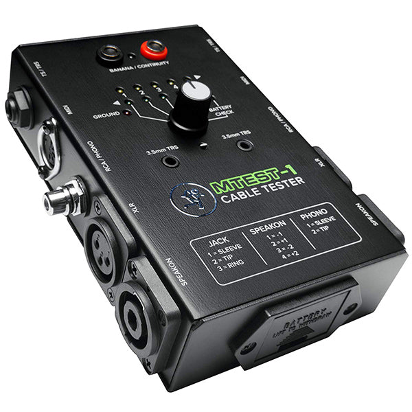 Mackie MTest-1 Cable Tester Universal Cable Tester (MTest M Test)