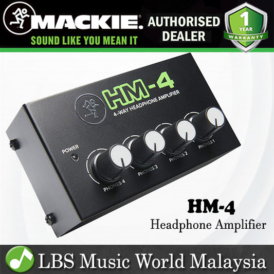 Mackie HM-4 4 Channel Headphone Amplifier Headphones Amp (HM4 HM 4)