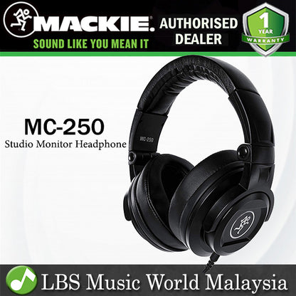 Mackie MC-250 Closed-Back Headphone Studio Monitor Headphones (MC250 MC 250)