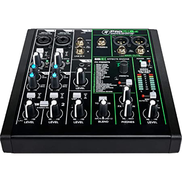 Mackie ProFX6v3 6 Channel Mixer Compact USB Mixers with Effects (Pro FX 6V3 ProFx6 ProFX 6 v3)