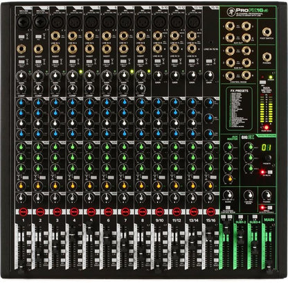 Mackie ProFX16v3 16 Channel Mixer Compact USB Mixers with Effects (Pro FX 16V3 ProFx16 ProFX 16 v3)