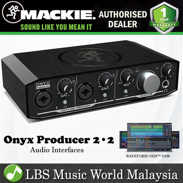 Mackie Onyx Producer 2-2 USB Audio Interface 2 in 2 out Mac & PC