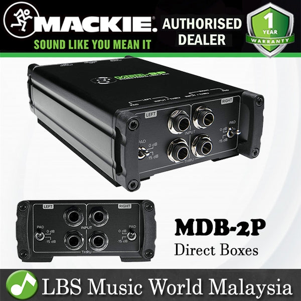 Mackie MDB-2P 2 Channel Stereo Passive Direct Box DI Box (MDB 2P)