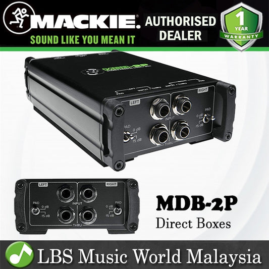 Mackie MDB-2P 2 Channel Stereo Passive Direct Box DI Box (MDB 2P)