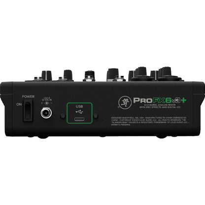 Mackie ProFX6v3+ 6 Channel Bluetooth Analog Mixer with Enhanced FX USB Recording Modes