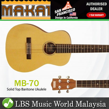 MAKAI MB-70 Solid Spruce Mahogany Baritone Ukulele (MB70)