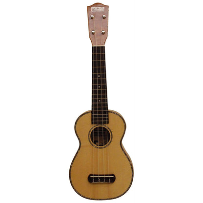 MAKAI LK-70E Solid Spruce Top Deluxe Soprano Lace Wood Ukulele (LK70E)