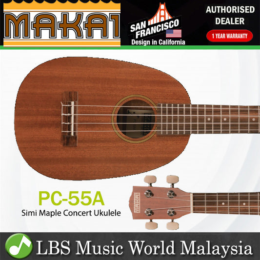 MAKAI PC-55A Mahogany Concert Pineapple Ukulele (PC55A)