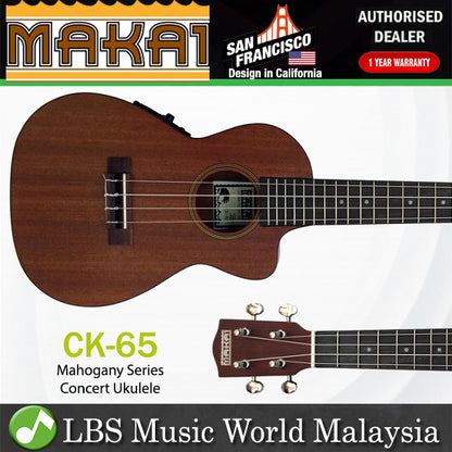 MAKAI CK-65 Mahogany Series Cutaway Concert Ukulele With Pickup (CK65)
