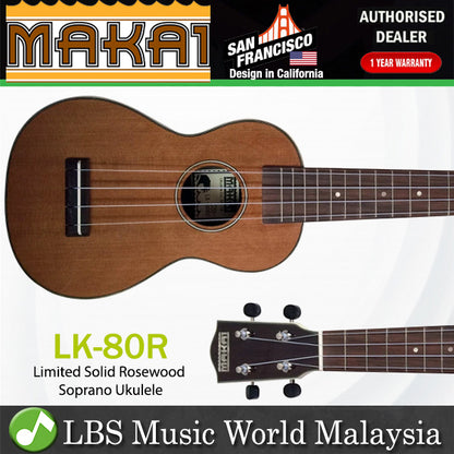 MAKAI LK-80R Limited Solid Cedar Rosewood Soprano Ukulele (LK80R)