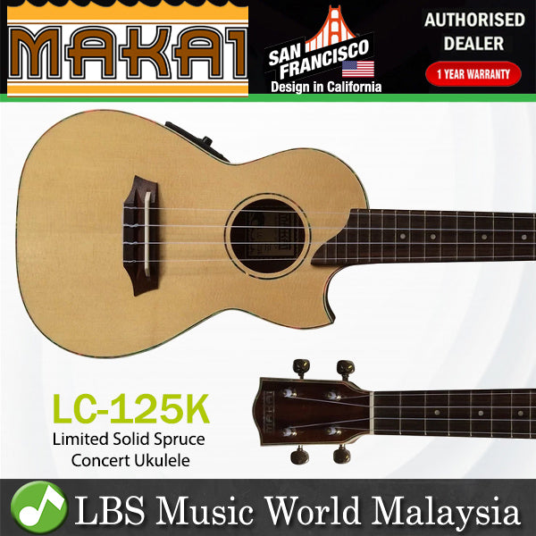 MAKAI LC-125K Concert Acoustic Electric Ukulele (LC125K)