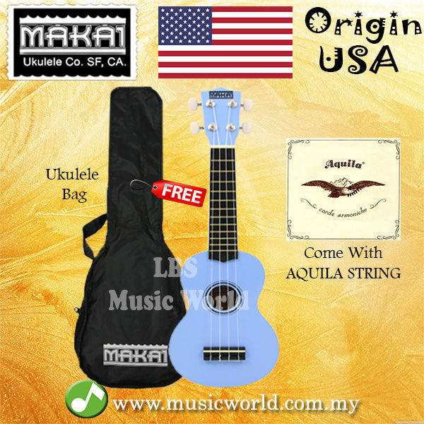 MAKAI MK10 Ukulele Soprano with Bag Colourful Ukulele With Aquila String USA Ukulele