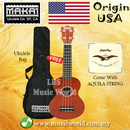 MAKAI MK10 Ukulele Soprano with Bag Colourful Ukulele With Aquila String USA Ukulele