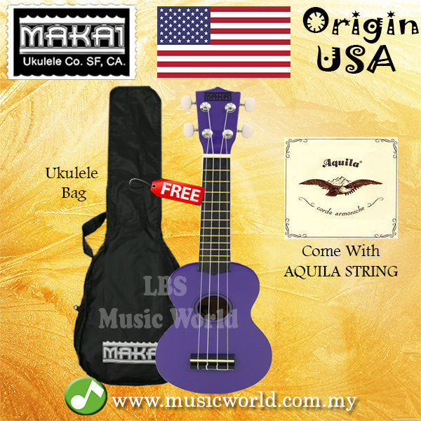 MAKAI MK10 Ukulele Soprano with Bag Colourful Ukulele With Aquila String USA Ukulele