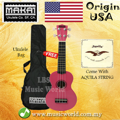 MAKAI MK10 Ukulele Soprano with Bag Colourful Ukulele With Aquila String USA Ukulele