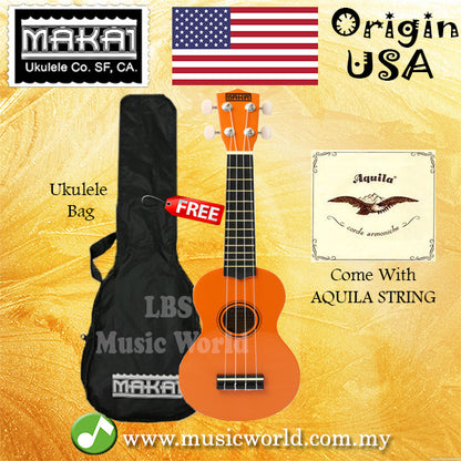 MAKAI MK10 Ukulele Soprano with Bag Colourful Ukulele With Aquila String USA Ukulele