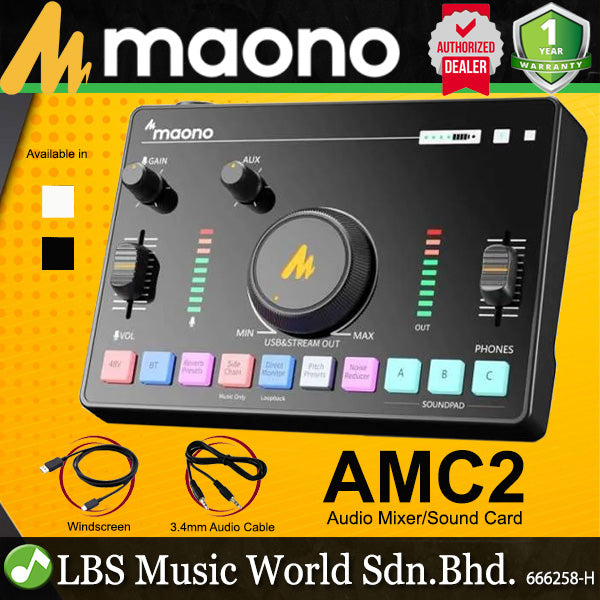 Maono Maonocaster AMC2 NEO One Stop Streaming Audio Interface Mixer and Sound Card